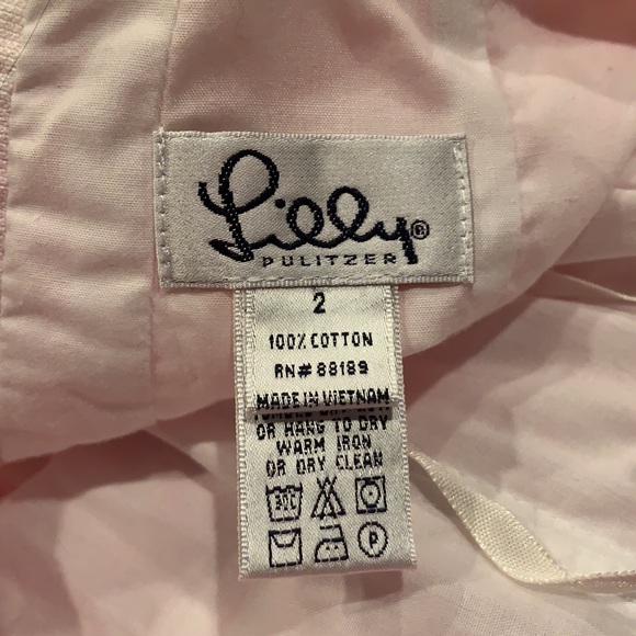 Pink and White strapless mini dress, SZ 2 - Picture 6 of 8